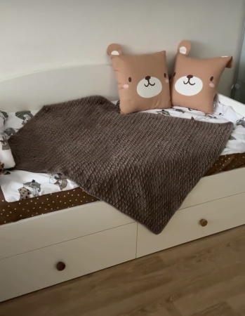 Кровать 160х80 Умка Мини NEW (ручки - дуб)  от Династия Kids