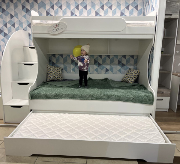 Кровать Биг 120х200 (цвет белый) от Династия Kids