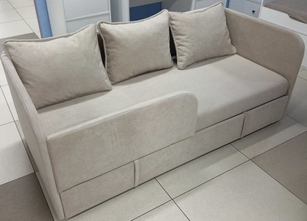 Диван-кровать Кэви (всё в комплекте). Велюр Velutto Бежевый от Династия Kids