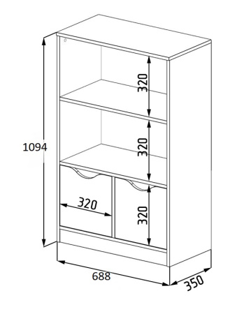 Стеллаж детский Уют-3 от Династия Kids