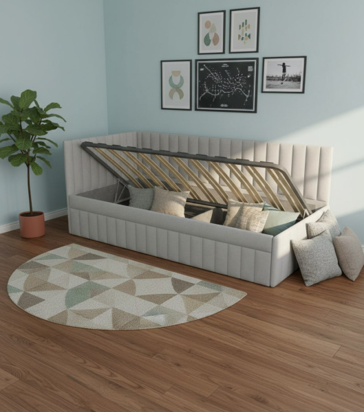 Угловая кровать 90х200 Софт Up с подъемным механизмом