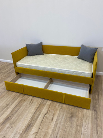 Угловая кровать МОНО 80х160 с 2 ящиками (цвета разные)