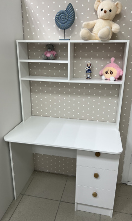 Стол с надстройкой коллекции Умка NEW (ручки - дуб) от Династия Kids