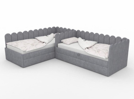 Комплект угловых кроватей Элис для 2 детей (цвета разные)