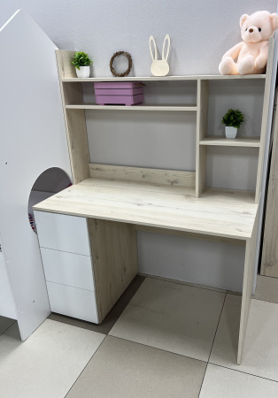 Стол письменный Практик 1200 мм (белый). Левый/правый от Династия Kids