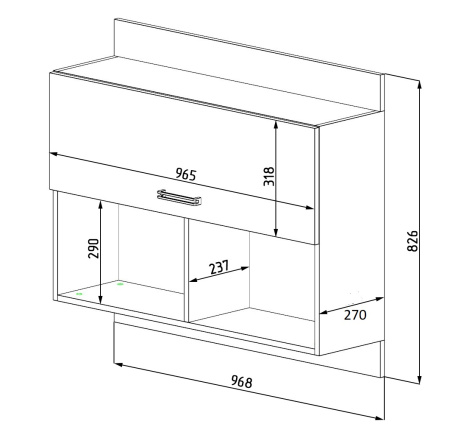 Полка навесная коллекции Твой Стиль