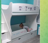 Двухъярусная кровать коллекции Хэппи 180х80 с бортиком от Династия Kids