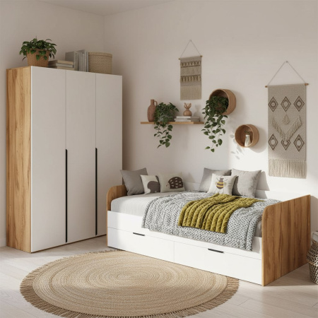 Шкаф 3-х дверный коллекции Брайт Золотистый от Династия Kids