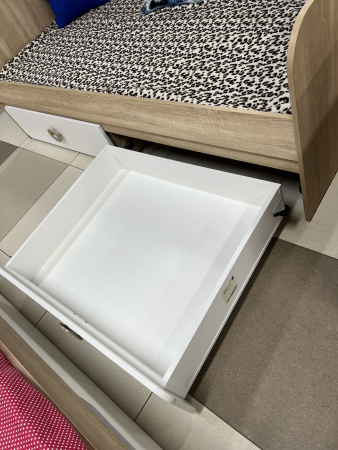 Кровать 190х90 коллекции Юниор (дуб сонома + белый) от Династия Kids