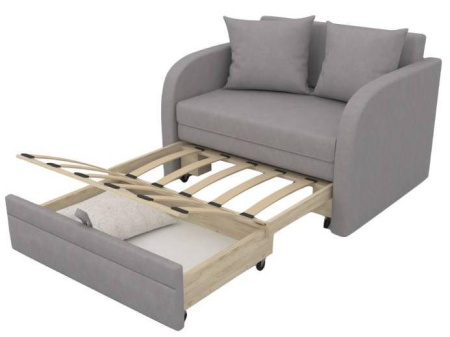 Выкатной диван Малыш Карамель 1100 мм + 2 подушки с принтом