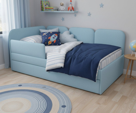 Угловая кровать Соната Беж 180х90 с доп.спальным местом (универсальный угол)