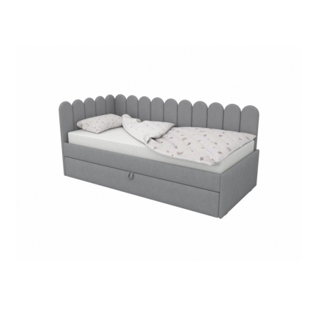 Угловая кровать Элис Грей 90х190 (универсальный угол) с доп.спальным местом