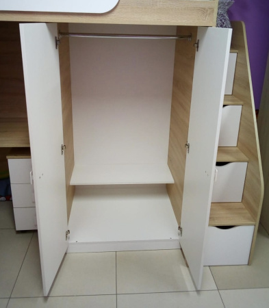 Кровать-чердак Колледж-2 (цвет: велюр) 200х90 от Династия Kids