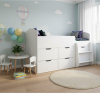 Кровать-чердак Малыш 7 (цвет белый) 160х80 с 4 ящиками от Династия Kids