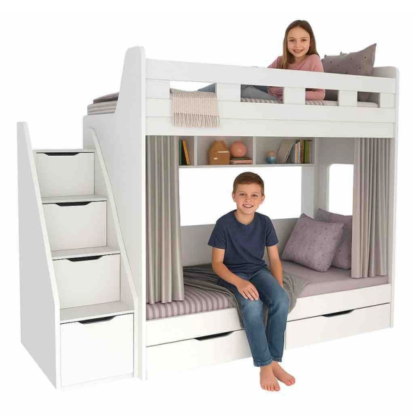 Двухъярусная кровать Твинс 190х90 (белый)