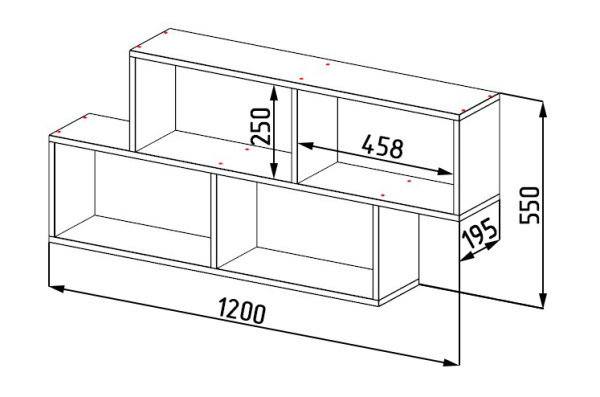 Полка навесная Юниор (цвета разные) от Династия Kids