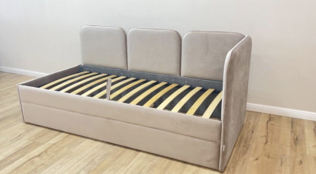 Угловая кровать Соната Беж 180х90 с доп.спальным местом (универсальный угол)